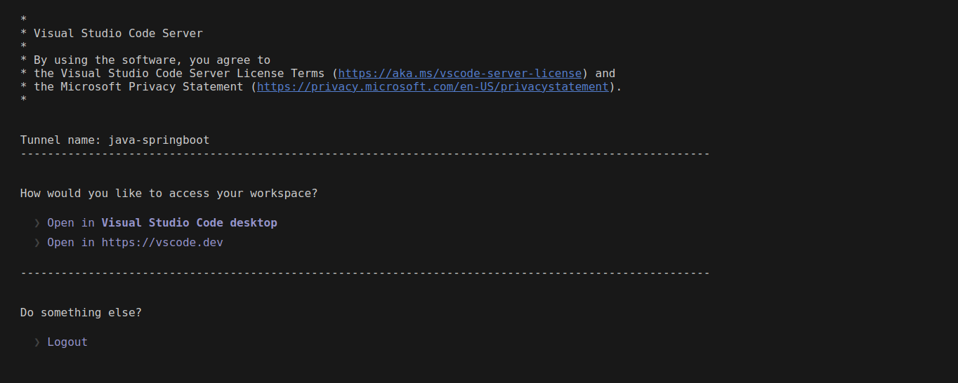 Open Gateway prompt